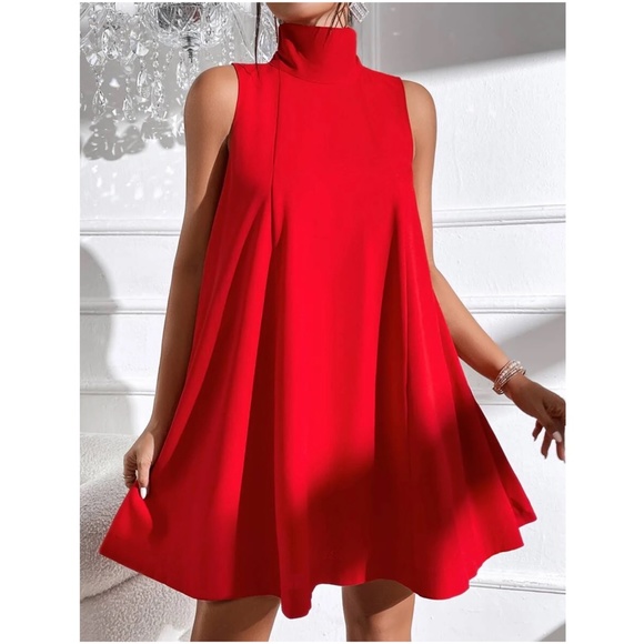 Luxe Neck Tie Party Evening Mini Dress - Picture 4 of 12